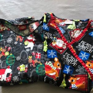 Christmas scrub tops medium